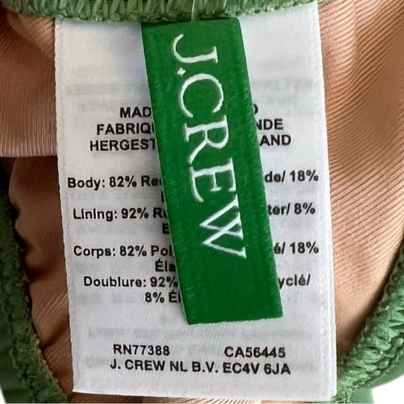 🌻NEW w.tags J. Crew Green Heritage Scoopneck Bikini Top Size XS - Picture 5 of 8